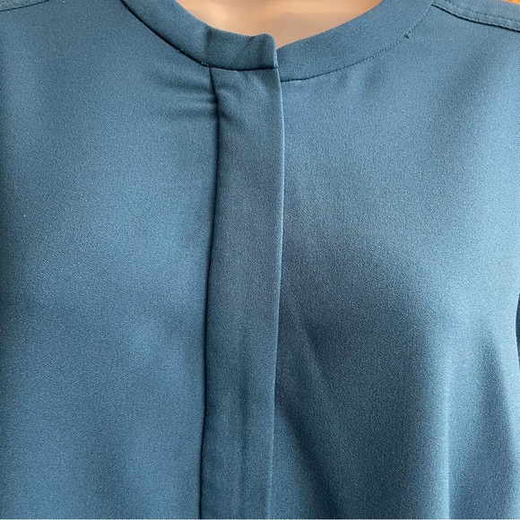 HILARY RADLEY Teal Turquoise Blue Long Sleeve Blouse Size XL - Picture 5 of 14